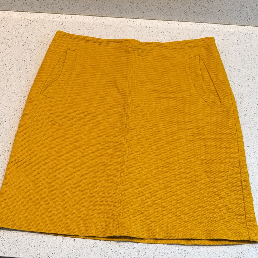 Ann Taylor Mustard Mini Skirt